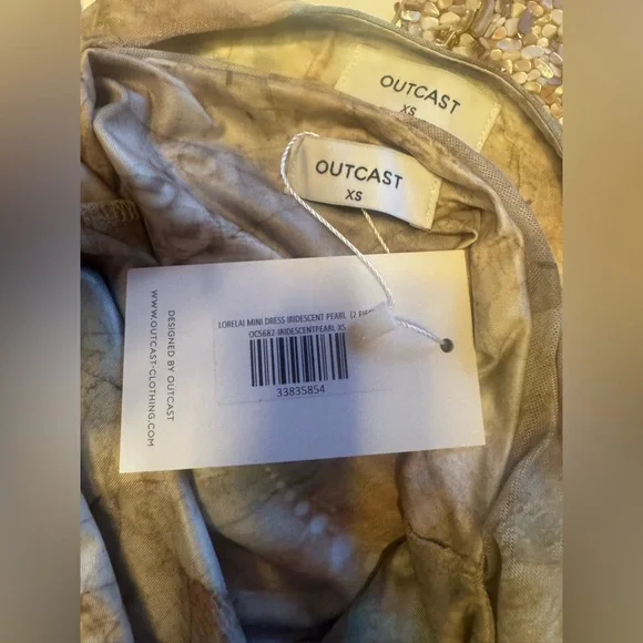 Outcast LORELAI MINI DRESS IRIDESCENT PEARL and bolero - Picture 8 of 8